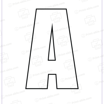 Bubble Letter A Printable Free Download