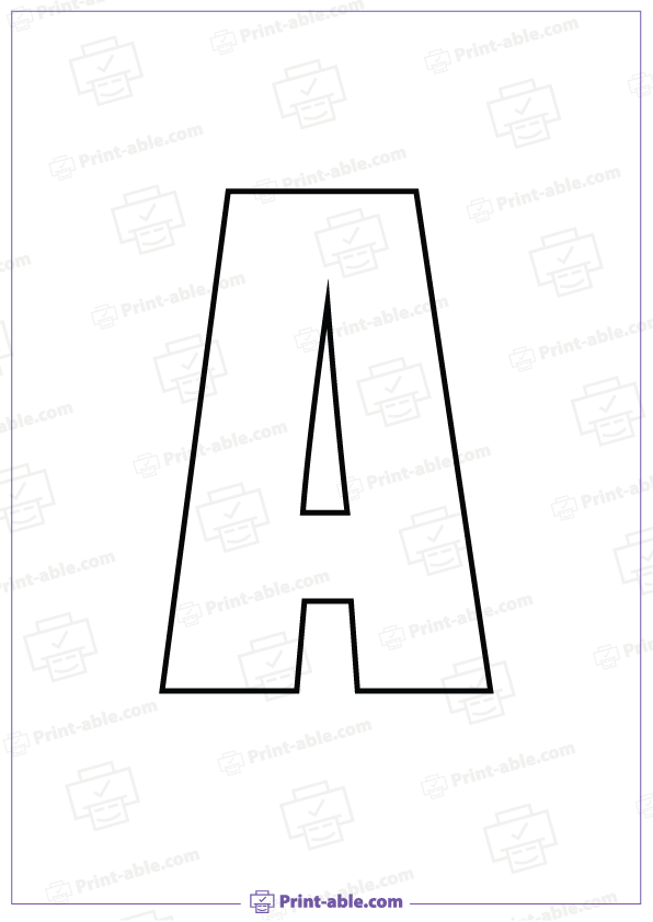 Bubble Letter A Printable