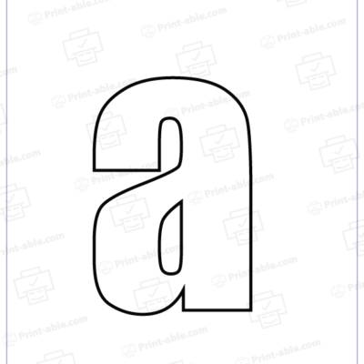 Bubble Letter A Printable Free Download