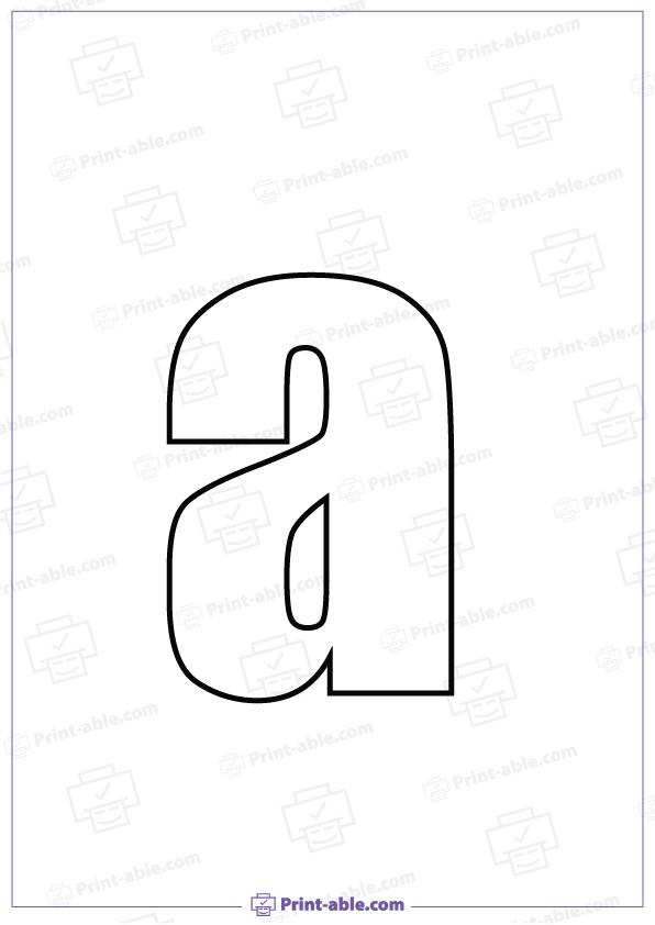 Bubble Letter A Printable