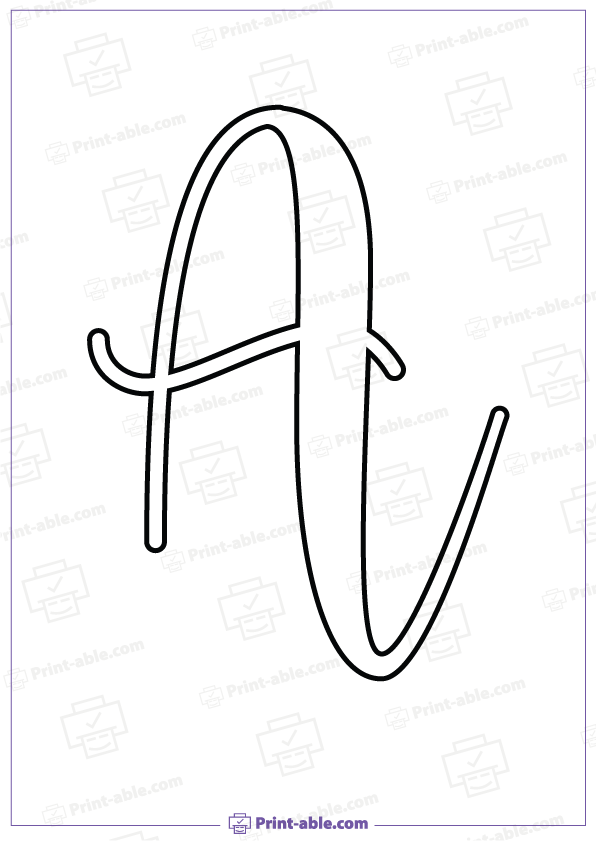 Bubble Letter A Printable