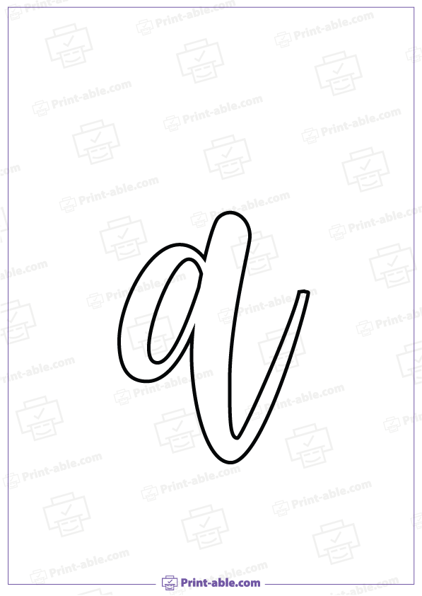 Bubble Letter A Printable