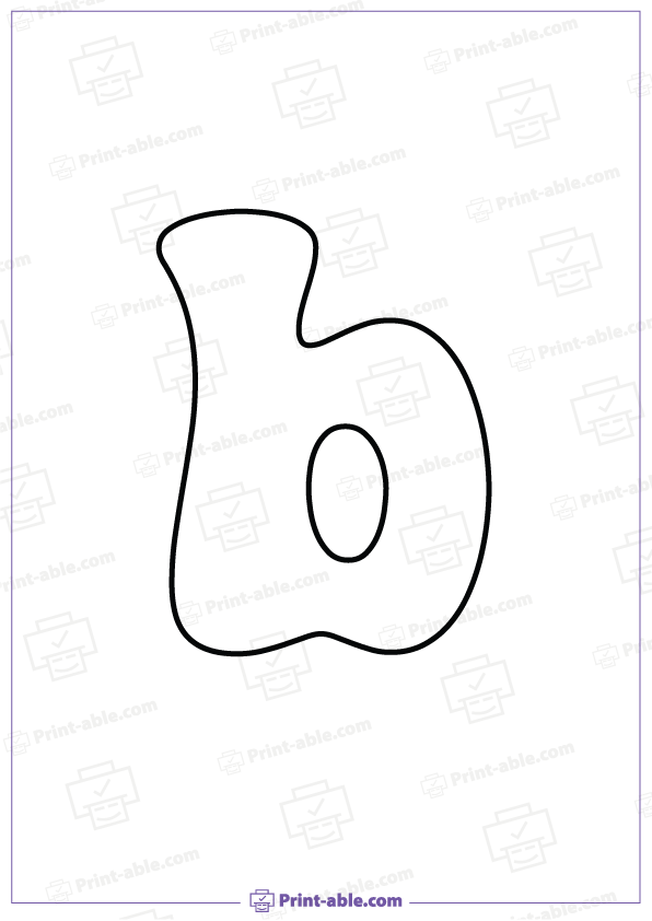 Bubble Letter B Printable
