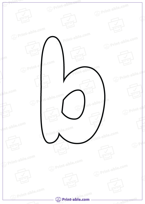 Bubble Letter B Printable