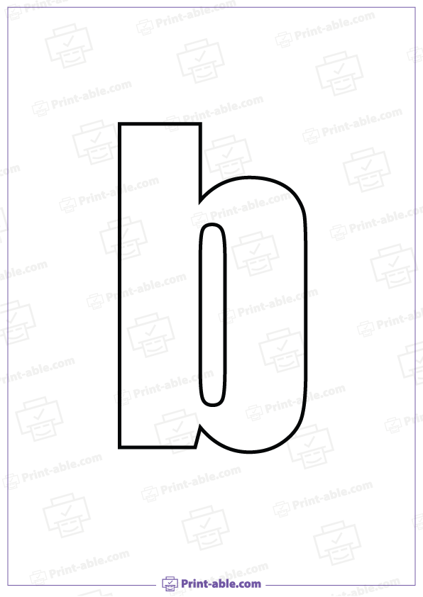 Bubble Letter B Printable