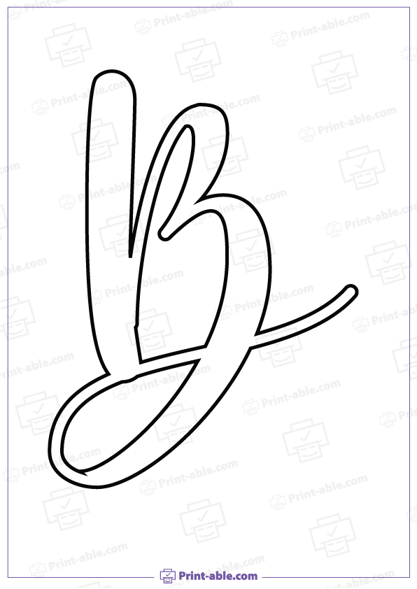 Bubble Letter B Printable