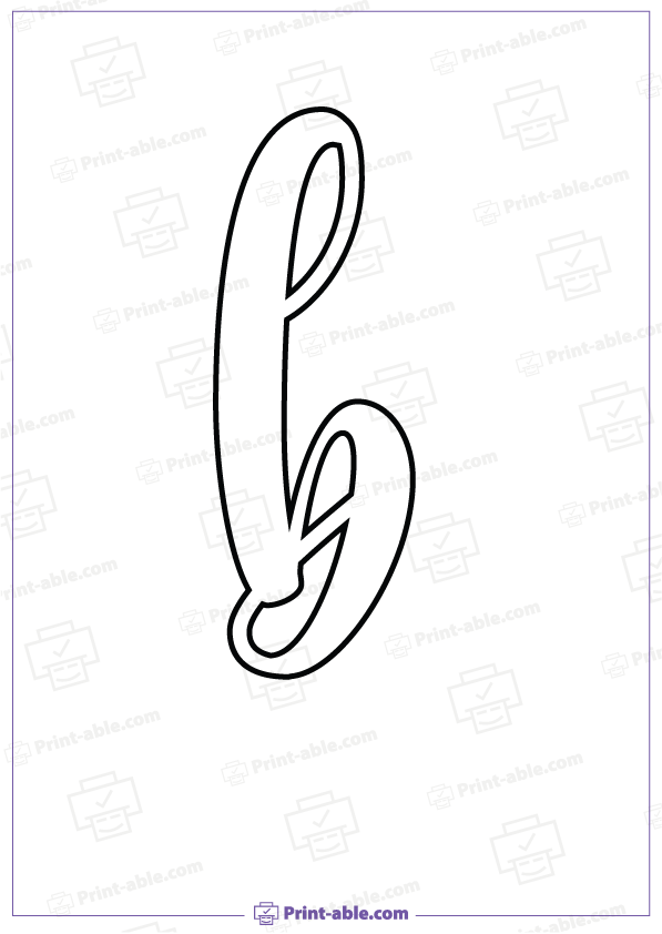 Bubble Letter B Printable