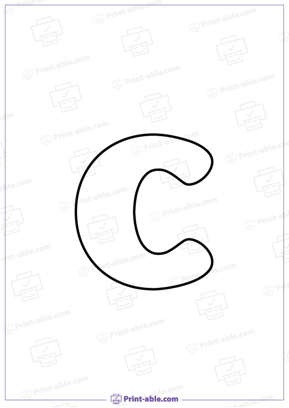 Bubble Letter C Printable