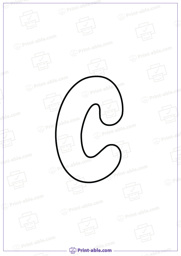 Bubble Letter C Printable