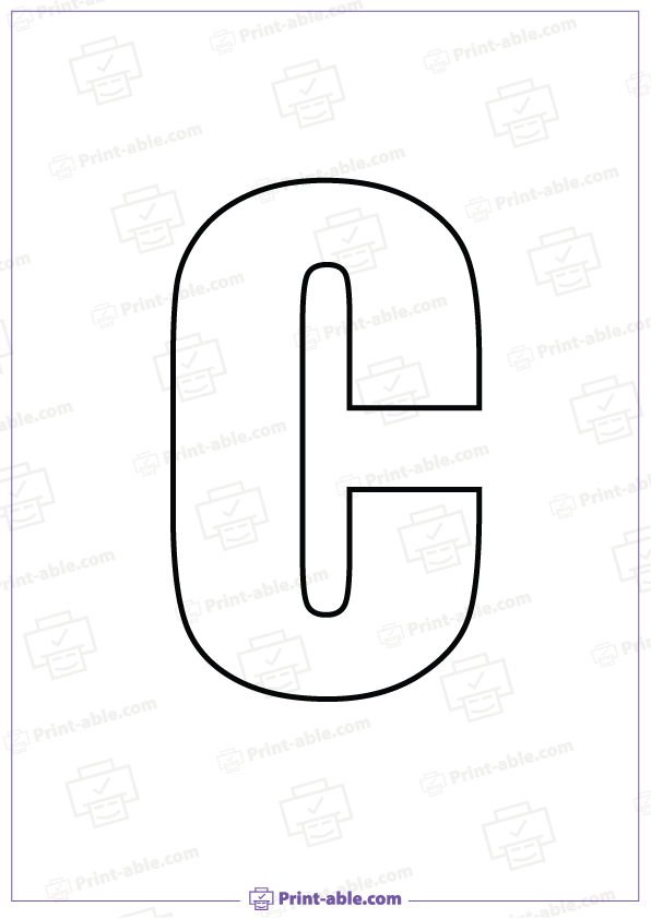 Bubble Letter C Printable