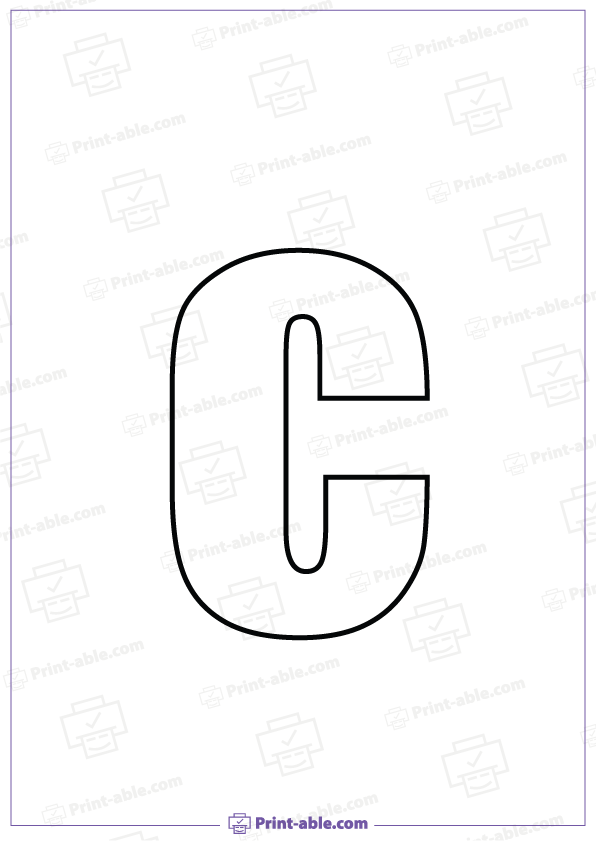 Bubble Letter C Printable