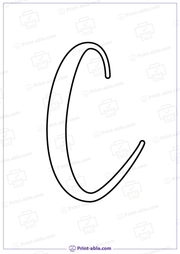 Bubble Letter C Printable