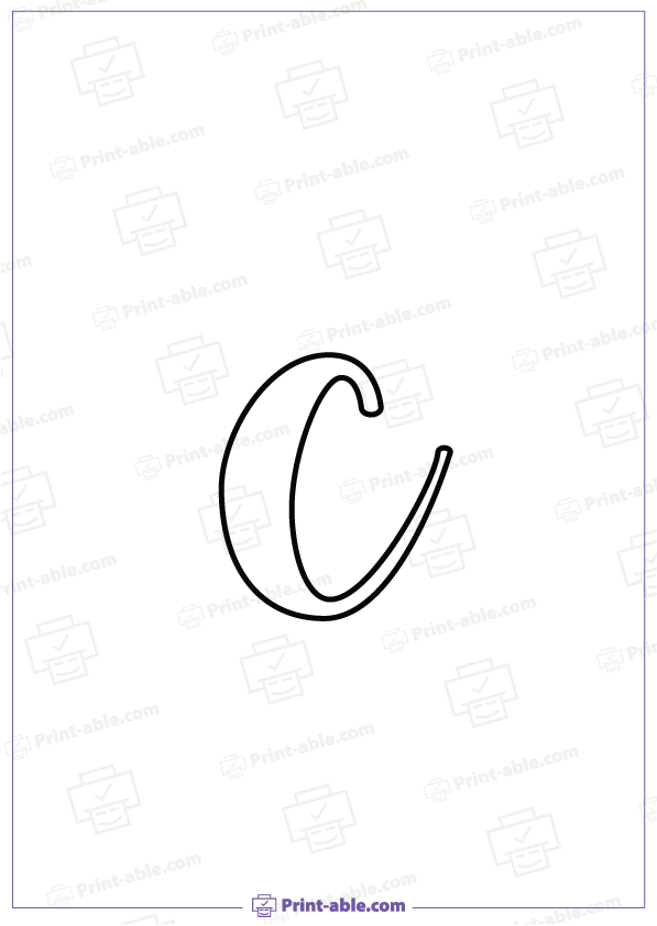 Bubble Letter C Printable