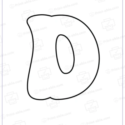 Bubble Letter D Free Download