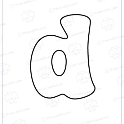 Bubble Letter D Free Download