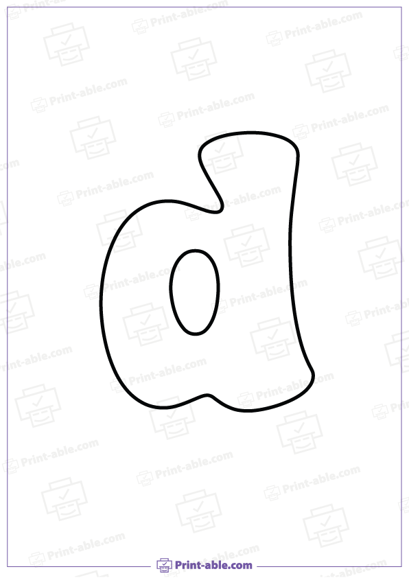 Bubble Letter D Printable Free Download