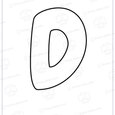 Bubble Letter D Free Download