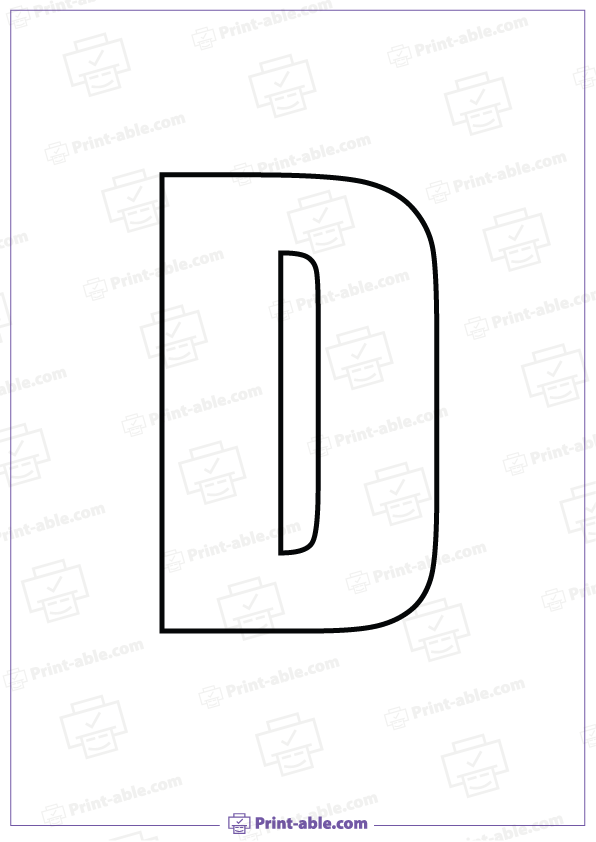 Bubble Letter D Printable Free Download