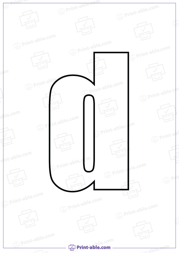 Bubble Letter D Printable Free Download