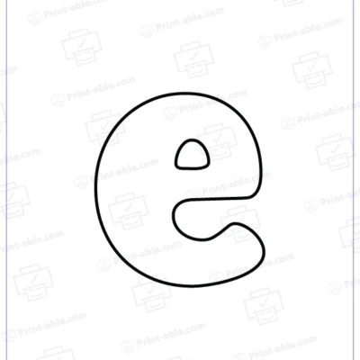 Bubble Letter E Free Download