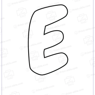 Bubble Letter E Free Download