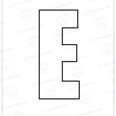 Bubble Letter E Free Download