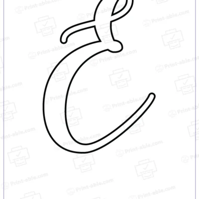 Bubble Letter E Free Download