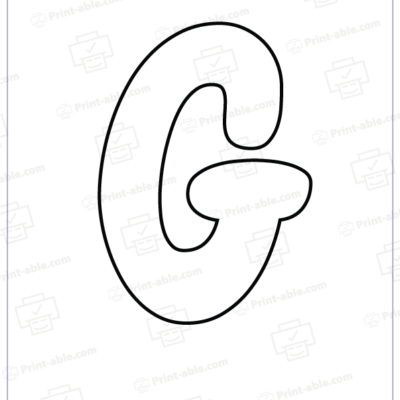 bubble letter G free download