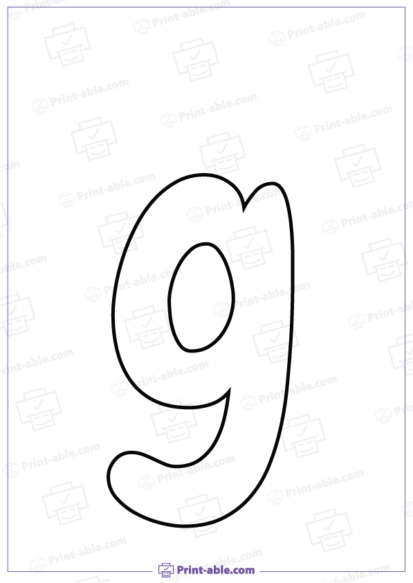 Bubble Letter G Printable