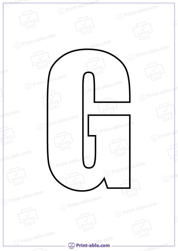 Bubble Letter G Printable