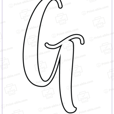 bubble letter G free download