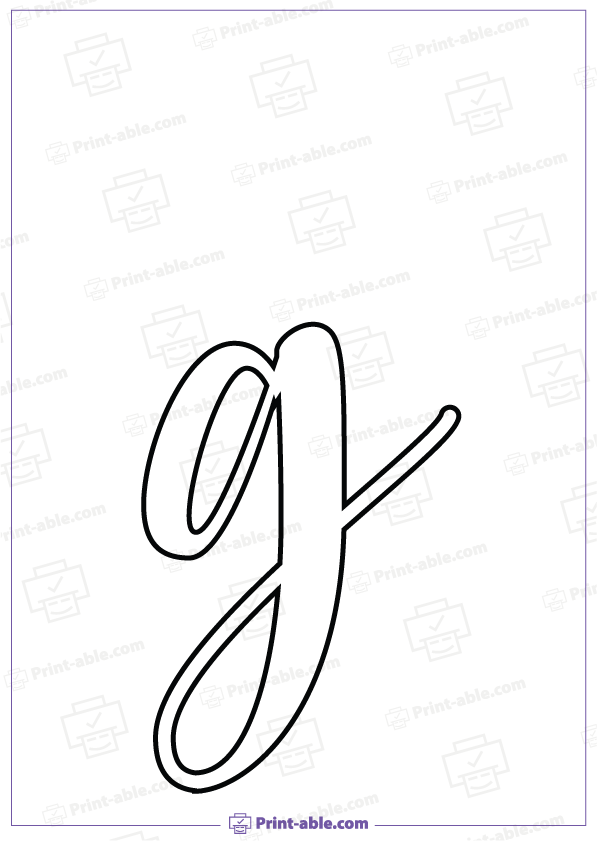 Bubble Letter G Printable