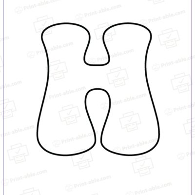 bubble letter H free download