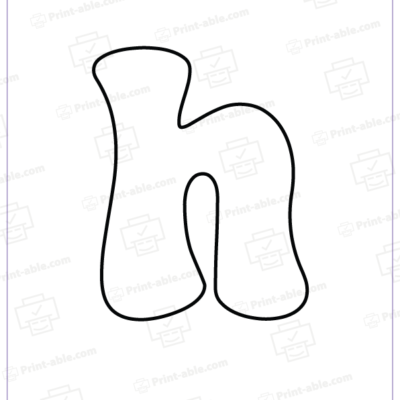 bubble letter H free download