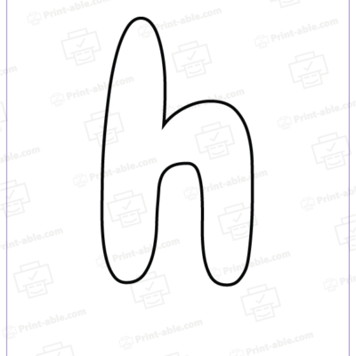 bubble letter H free download