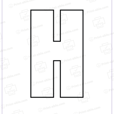 bubble letter H free download