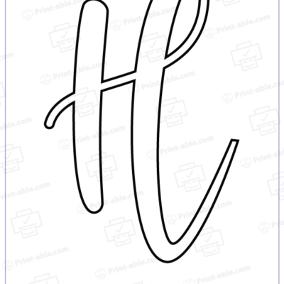 bubble letter H free download