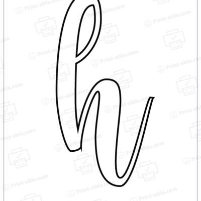 bubble letter H free download