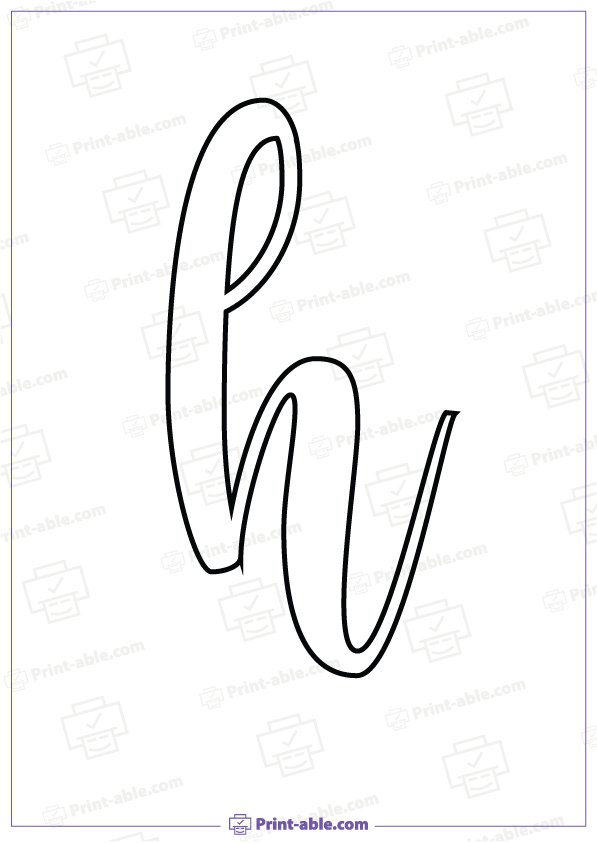 Bubble Letter H Printable