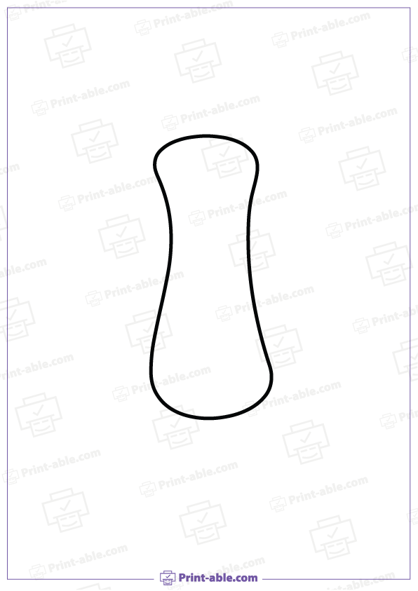 Bubble Letter I Printable