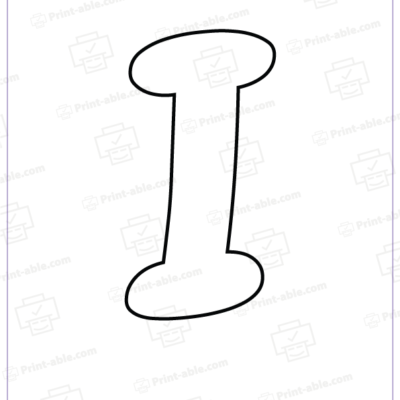bubble letter i free download
