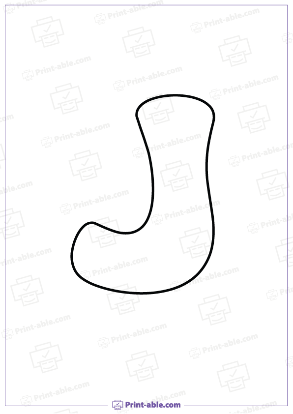 Bubble Letter J Printable