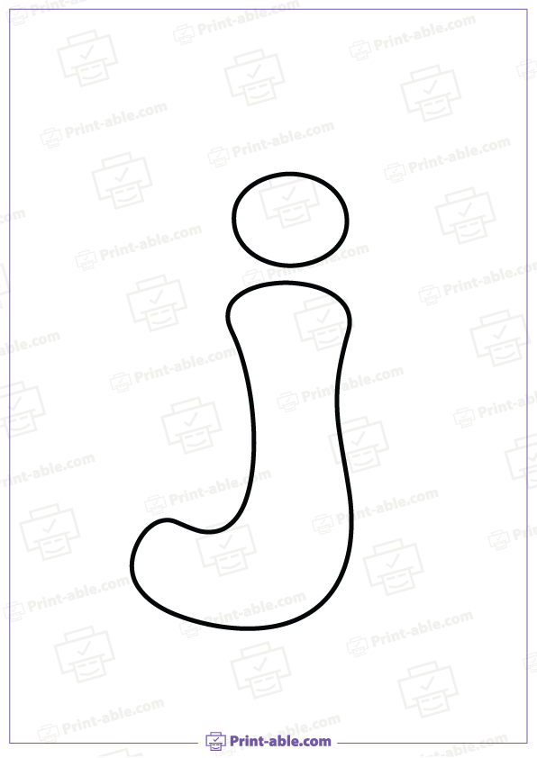 Bubble Letter J Printable