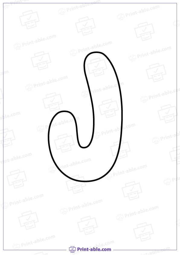 Bubble Letter J Printable