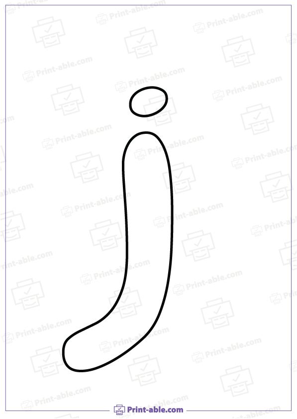 Bubble Letter J Printable