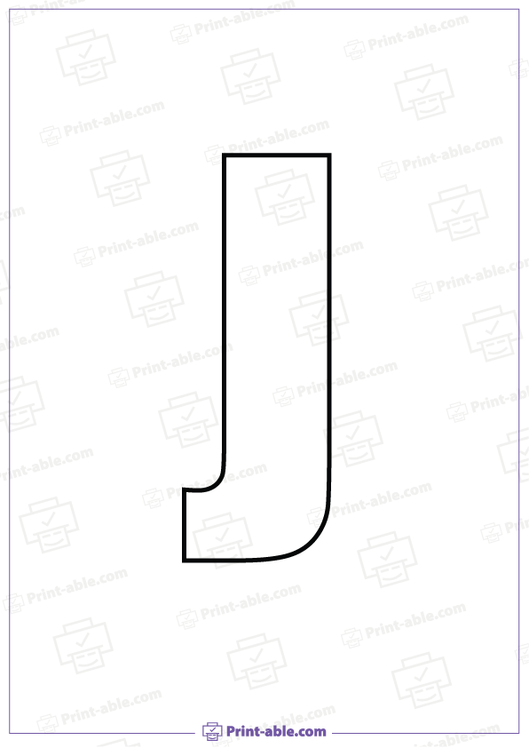 Bubble Letter J Printable