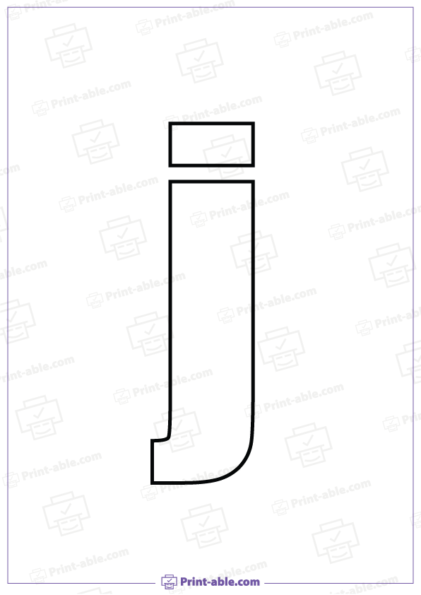 Bubble Letter J Printable