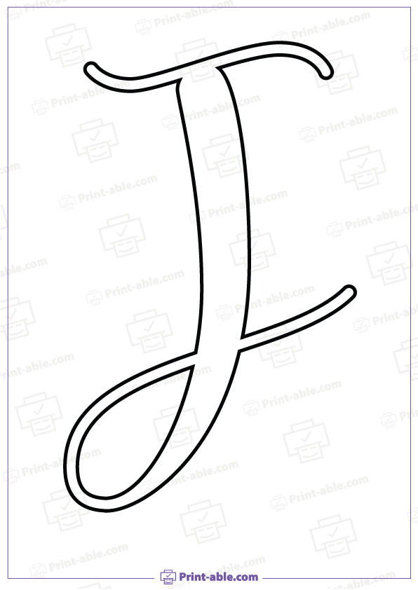 Bubble Letter J Printable