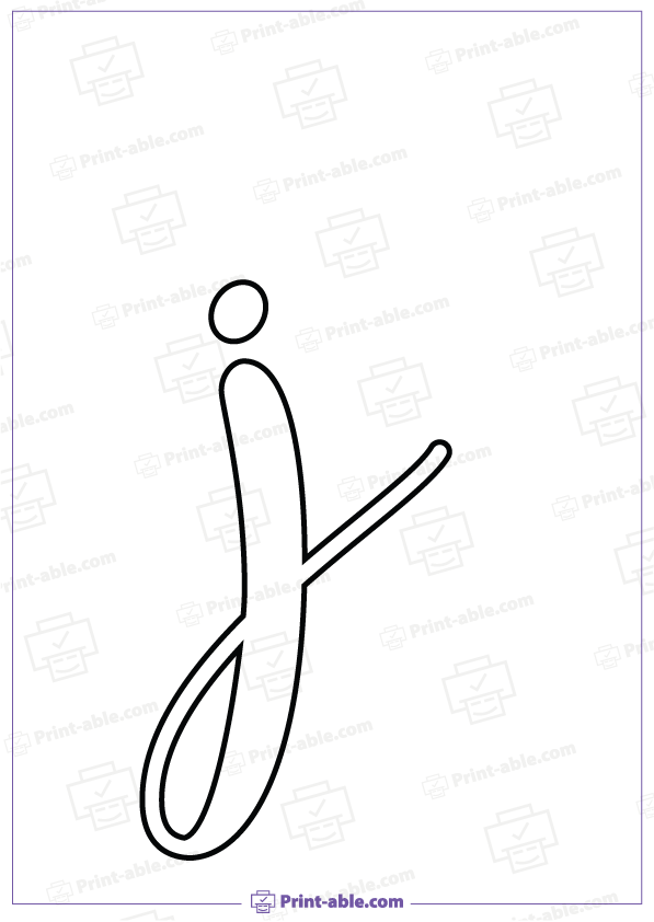 Bubble Letter J Printable