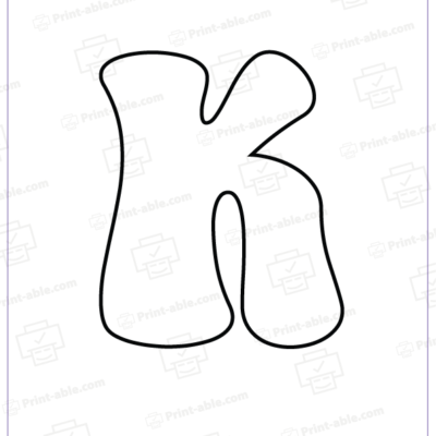 bubble letter k free download